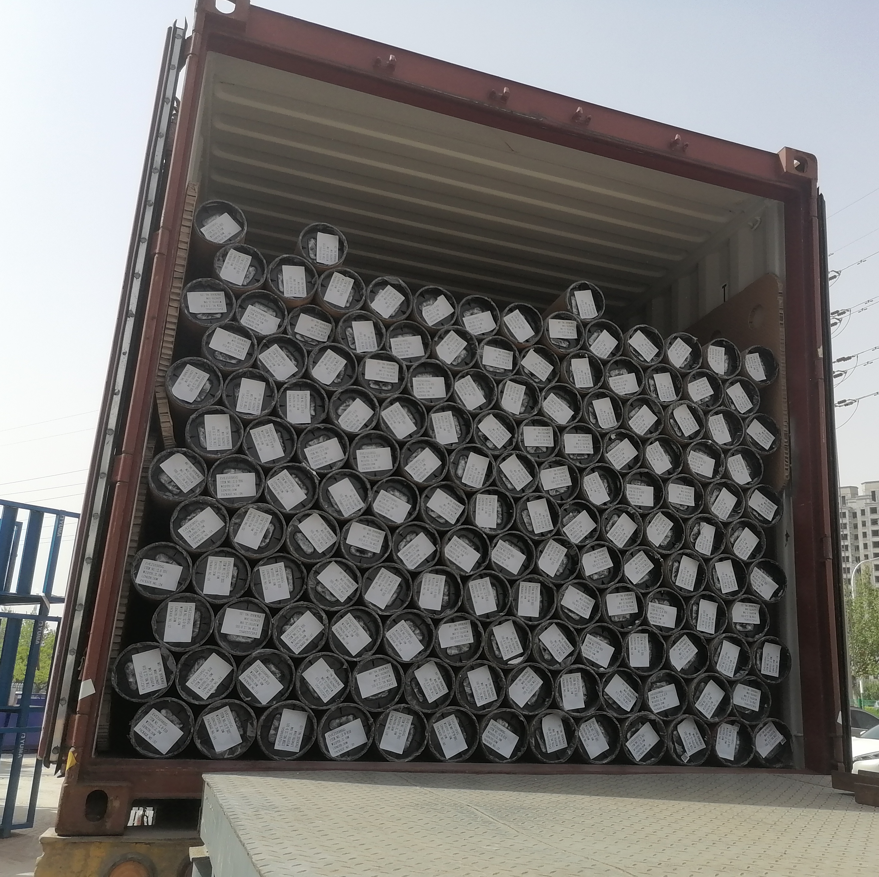 Vải chống nắng 1*20ft Container xuất khẩu nước ngoài