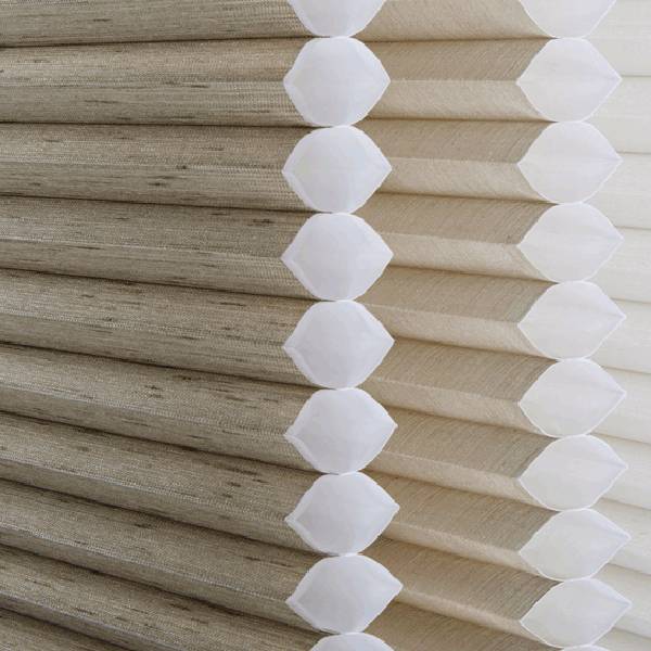 Тканина для штор з вишивкою найвищої якості - тканина для жалюзі з подвійною коміркою, стійка до зминання, 20 мм – Groupeve