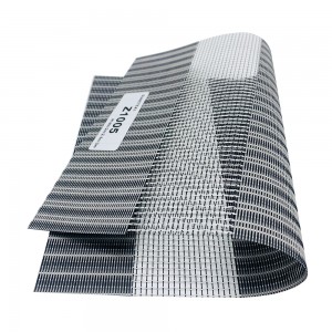 Zebra Blinds Fabric პოპულარული დიზაინის დღისა და ღამის როლიკებით ქსოვილი Custom Made Shade