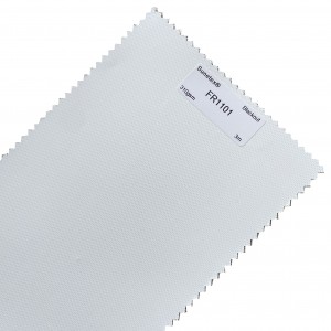 Blackout Roll Plain PVC trắng tráng vải mù với hàng dệt may Trung Quốc