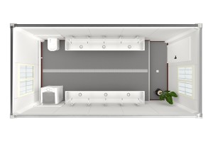 Integrovaná záchodová skříň v plochých domácnostech