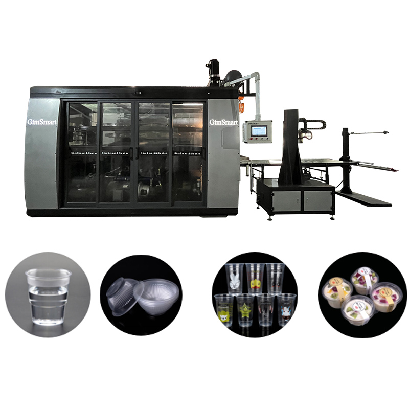Автоматска машина за термоформирање на чаша за еднократна употреба за производство на пластично стакло