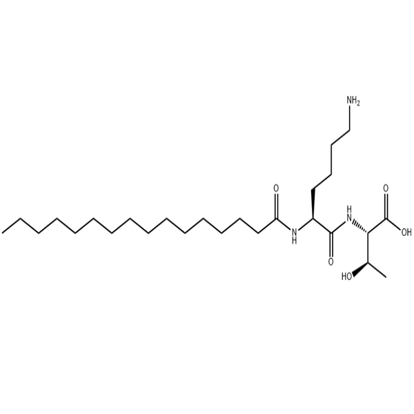 Formule chimique du palmitoyl dipeptide-7