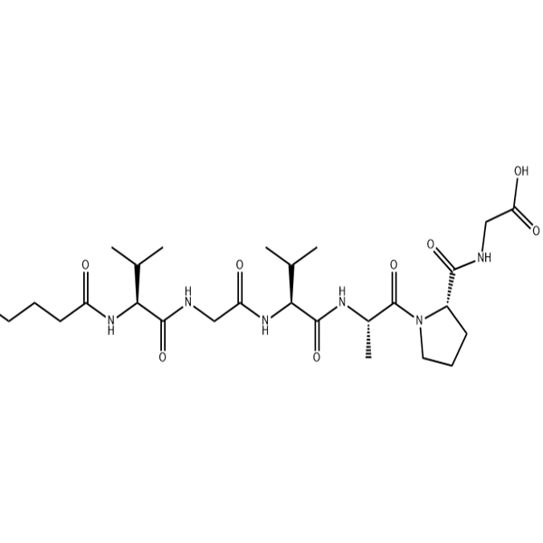 Formule chimique du palmitoyl hexapeptide-12