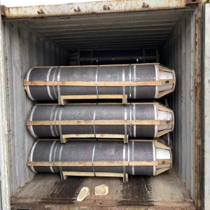 UHP 450mm Furnace Graphite Electrodes ກັບຫົວນົມ T4L T4N 4TPI