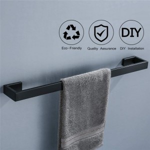Stainless Steel Black Towel Bar Holder Set ng Toilet Tissue Holder