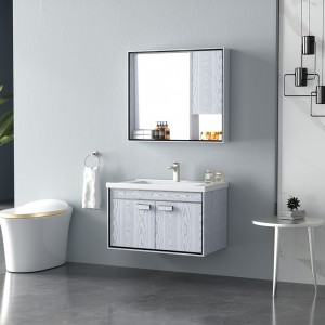 Vannas istabas spoguļu uzglabāšanas skapji, modernas peldošas tualetes un izlietnes ar skapjiem un spoguļiem
