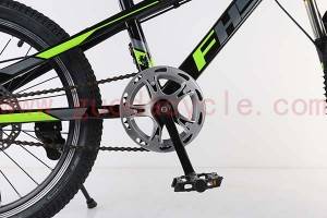 GD-KB-002： 20 inch children bike with disc brake single speed, green bike,boys bike,Contracted design