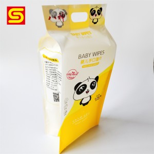 Flexible Packaging Manufacturer Custom Side Gusset Pouch para sa Baby Wet Wipes Packaging