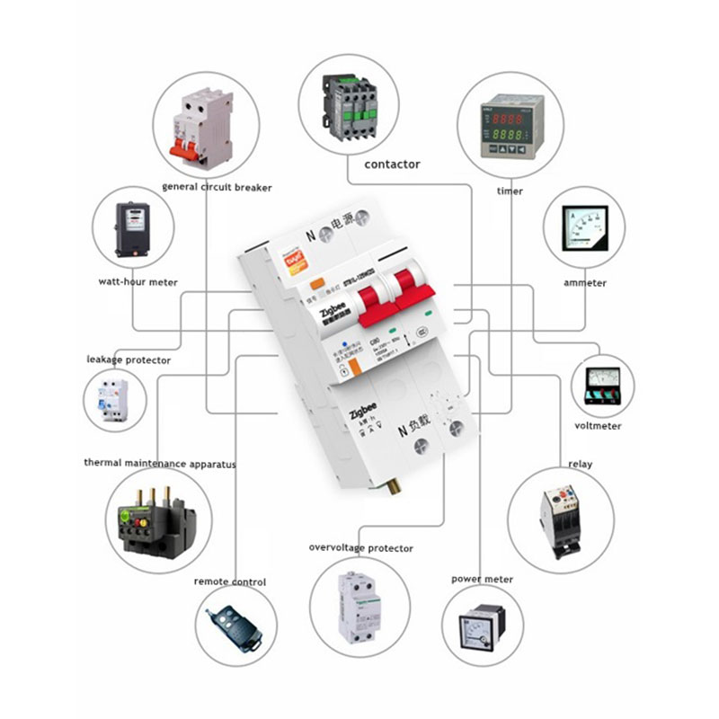 GXB3L-ZG Автоматический выключатель контроля энергопотребления Zigbee с RS485