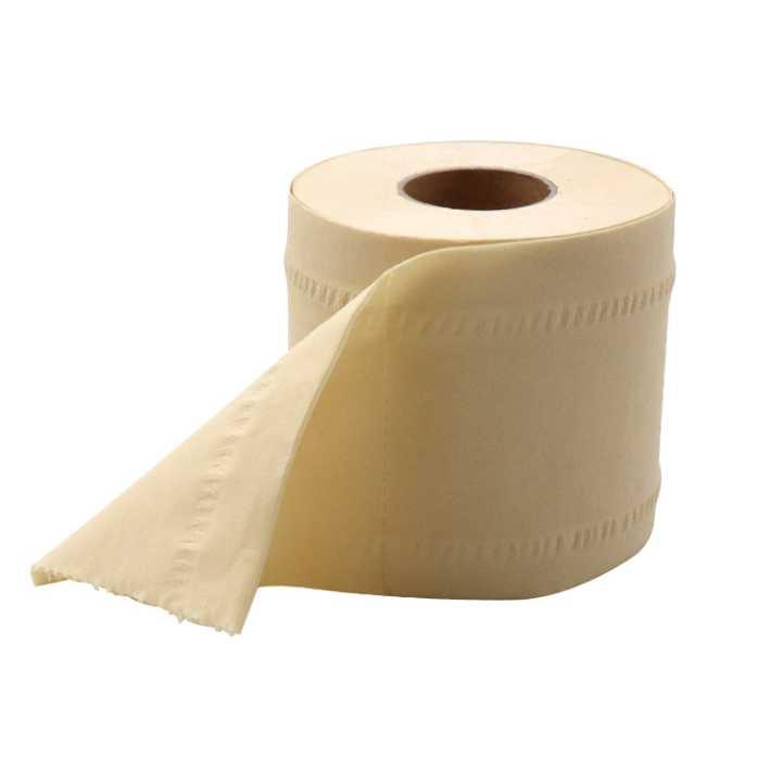 Rouleau de papier toilette en bambou 100% pur et naturel non blanchi 3 plis Papier hygiénique en bambou de marque privée Image en vedette