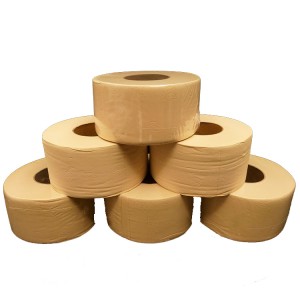 Egyedi olcsó, egyedi csomagolású, környezetbarát fürdőszobai szaniter puha bambuszpapír tekercs WC-papír