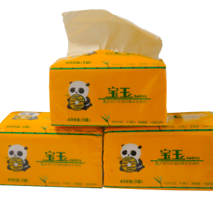 Usine de gros bon marché personnalisé 3 plis de papier facial en bambou papier de soie de soie doux de haute qualité