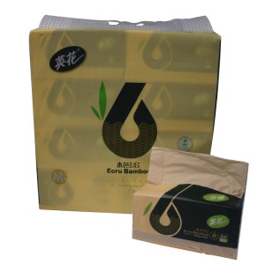 Usine de gros bon marché personnalisé 3 plis de papier facial en bambou papier de soie de soie doux de haute qualité