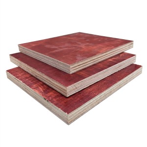 Taxa de madeira compensada fenólica vermella de 18 mm en liña