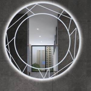 European Waterproof CE FCC ຫ້ອງນ້ໍາ Smart Rectangle Makeup Illuminated Speaker ງ່າຍດາຍ Bath Sensing Hotel Wall LED Mirror