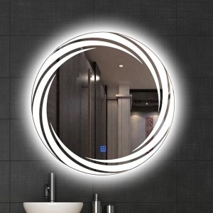 Europos vandeniui atsparus CE FCC vonios kambario išmanusis stačiakampis makiažas, apšviestas garsiakalbis, paprastas vonios jutiklis, viešbučio sienos LED veidrodis