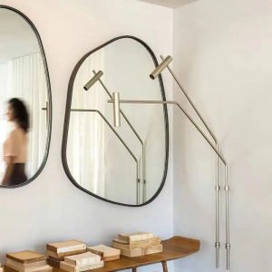 အရောင်းရဆုံး အထူးဒီဇိုင်း Cloud Shape Mirror Glass Sheet Modern Customized Hanging Full Length Wall Mirror