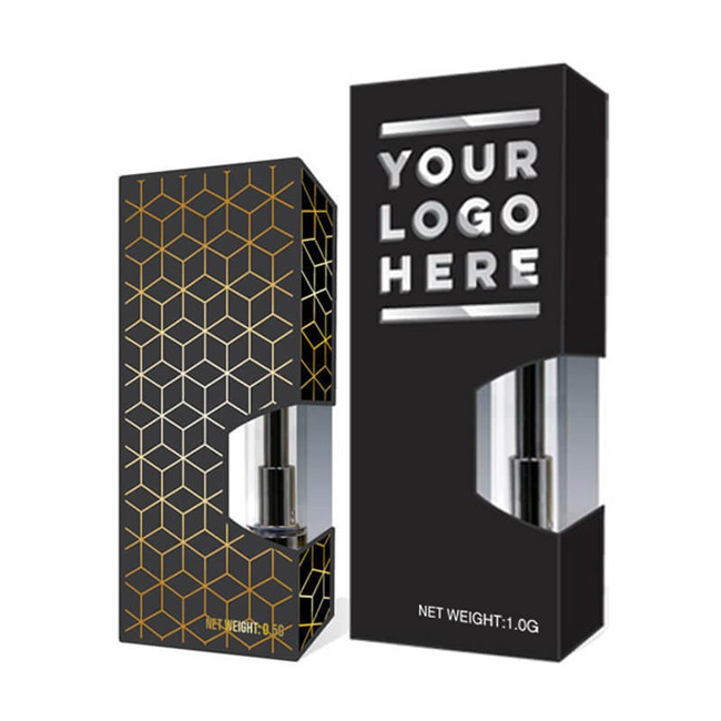 Custom Skinny Packaging Box Vape CBD THC Cartridge with Side Window Featured Image