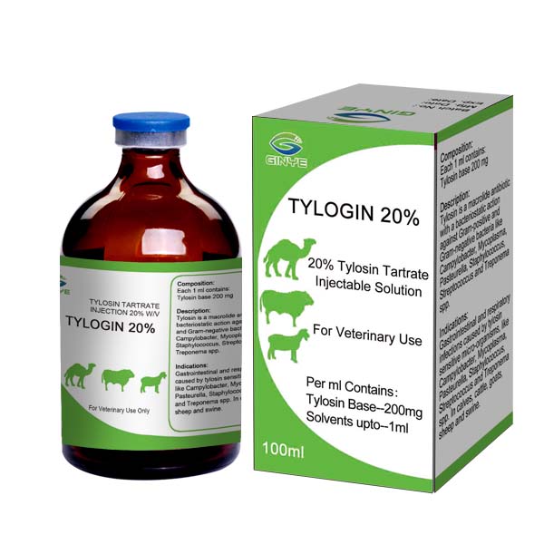 veteinary respiratory system medicine tylosin 20% injection