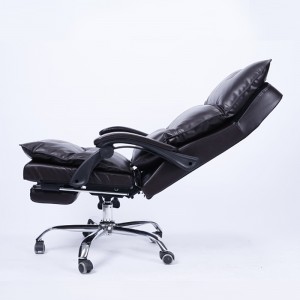 karrige e lirë masazhi ergonomike mobilje zyre karrige drejtuese drejtuese, karrige PU lëkure luksoze për masazh me mbështetëse këmbësh