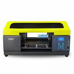 Multi Portable Ukuran UV Printer Inkjet Flatbed Printing Machine Kanthi Rotary Kanggo Flat lan Silinder Botol Relief 3D Embossed