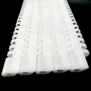 Correia modular de plástico HAASBELTS série 1100 com passo reto e plano superior de 15,2 mm