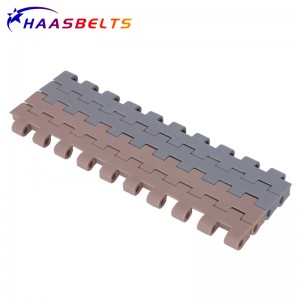 Ċinturin modulari tal-plastik HAASBELTS flat top 2120 b'Positrack