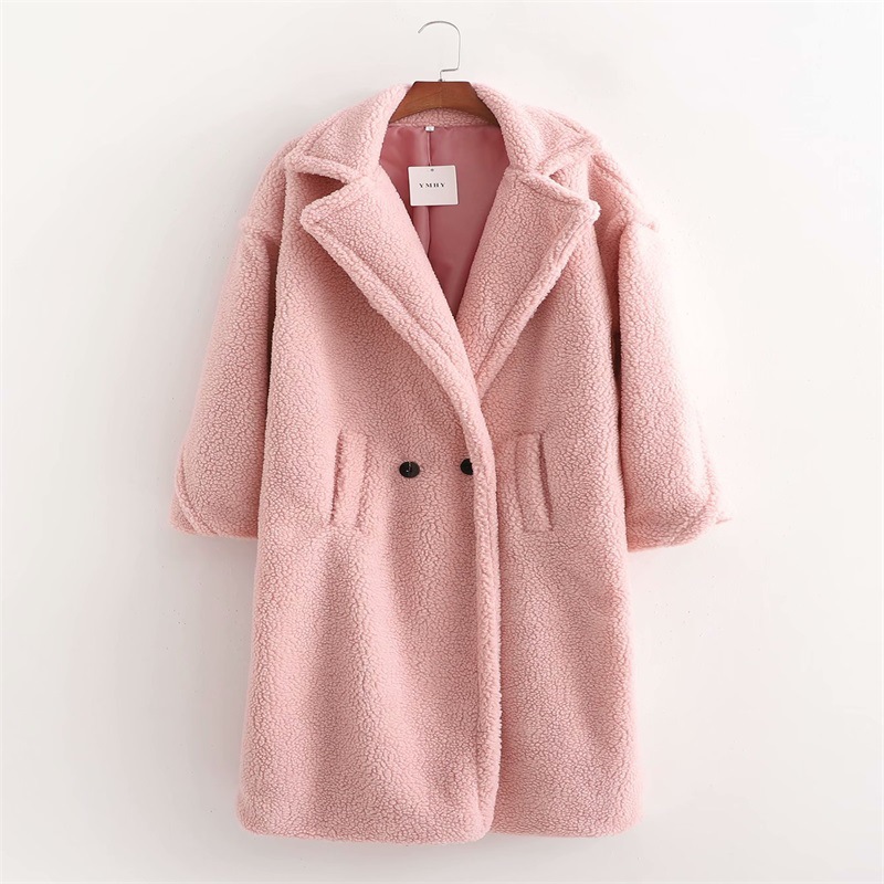 La solapa de lana es de talla grande, color sólido, delgada, de lana, abrigo de lana para mujer, gabardina para mujer