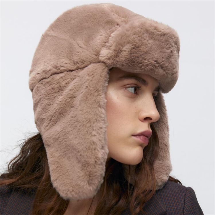 Unisex Faux Fox Fur Trapper Ushanka Ear Flap Hat Fluffy Fashion Luxury Winter Outdoor Ski Trapper գլխարկ