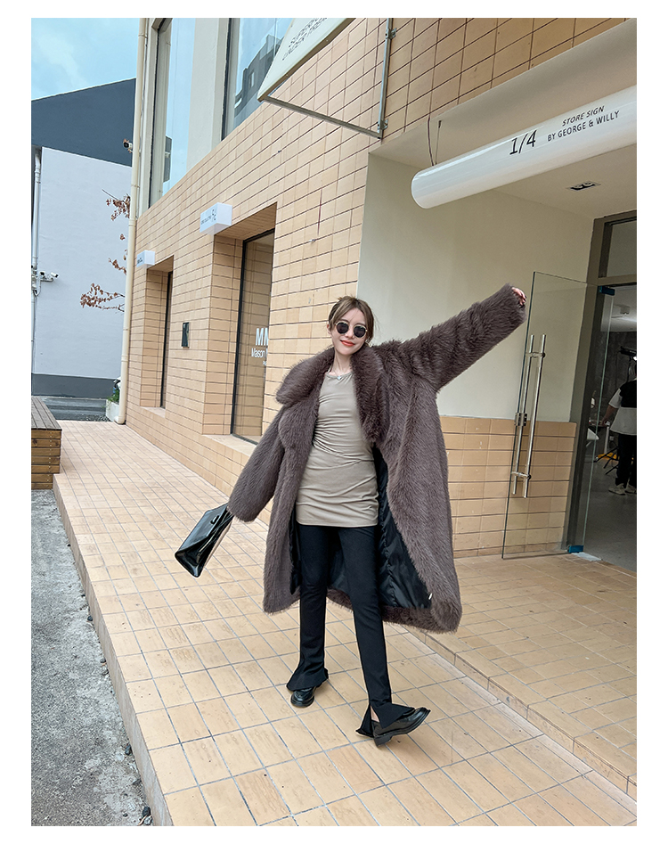 Δημοφιλές σχέδιο 2022 Γυναικεία γυναικεία ρούχα Πυκνά ζεστά χειμωνιάτικα ψεύτικα αλεπού με μεγάλο γιακά αρκουδάκι Γούνινο μπουφάν Plus Size Γυναικεία παλτό