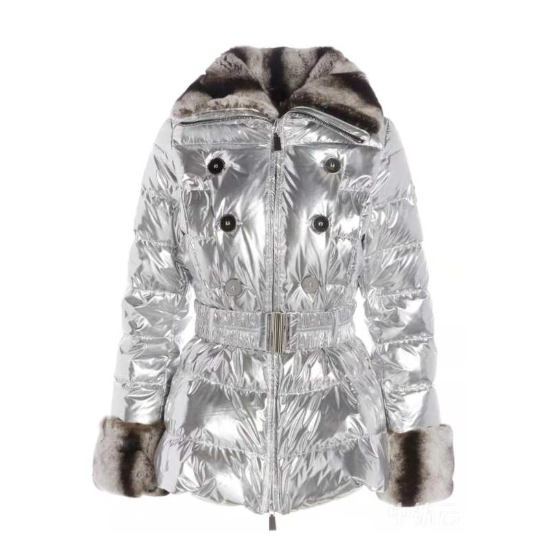 Winter Women's Warm Jacket Coat Windproof Turn-down na Rabbit Fur Collar Parka Puffer Down Jacket