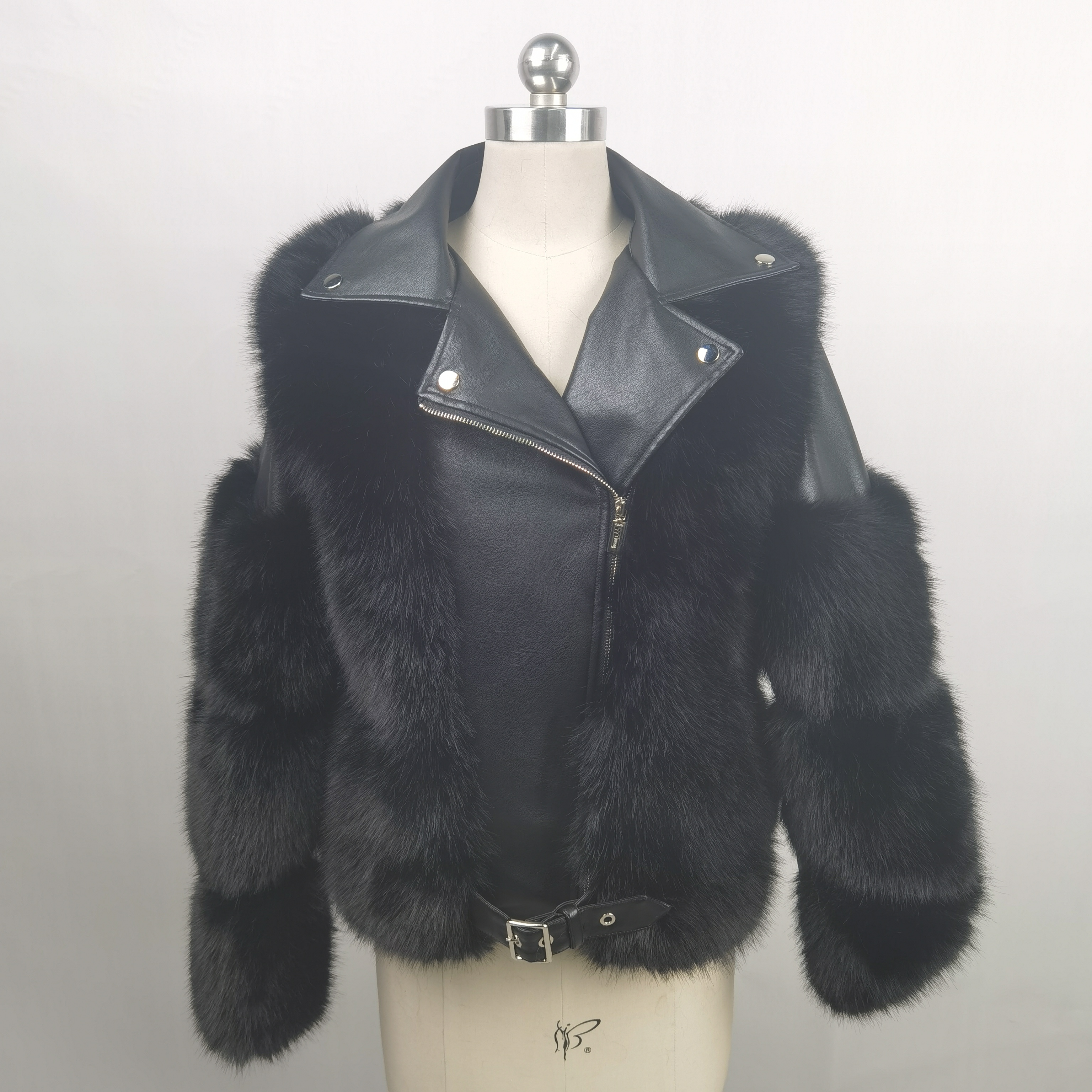 haine și îmbrăcăminte exterioară pentru femei personalizate pentru femei, jachetă de piele pentru motocicliști de iarnă, haină pufoasă de blană artificială femei