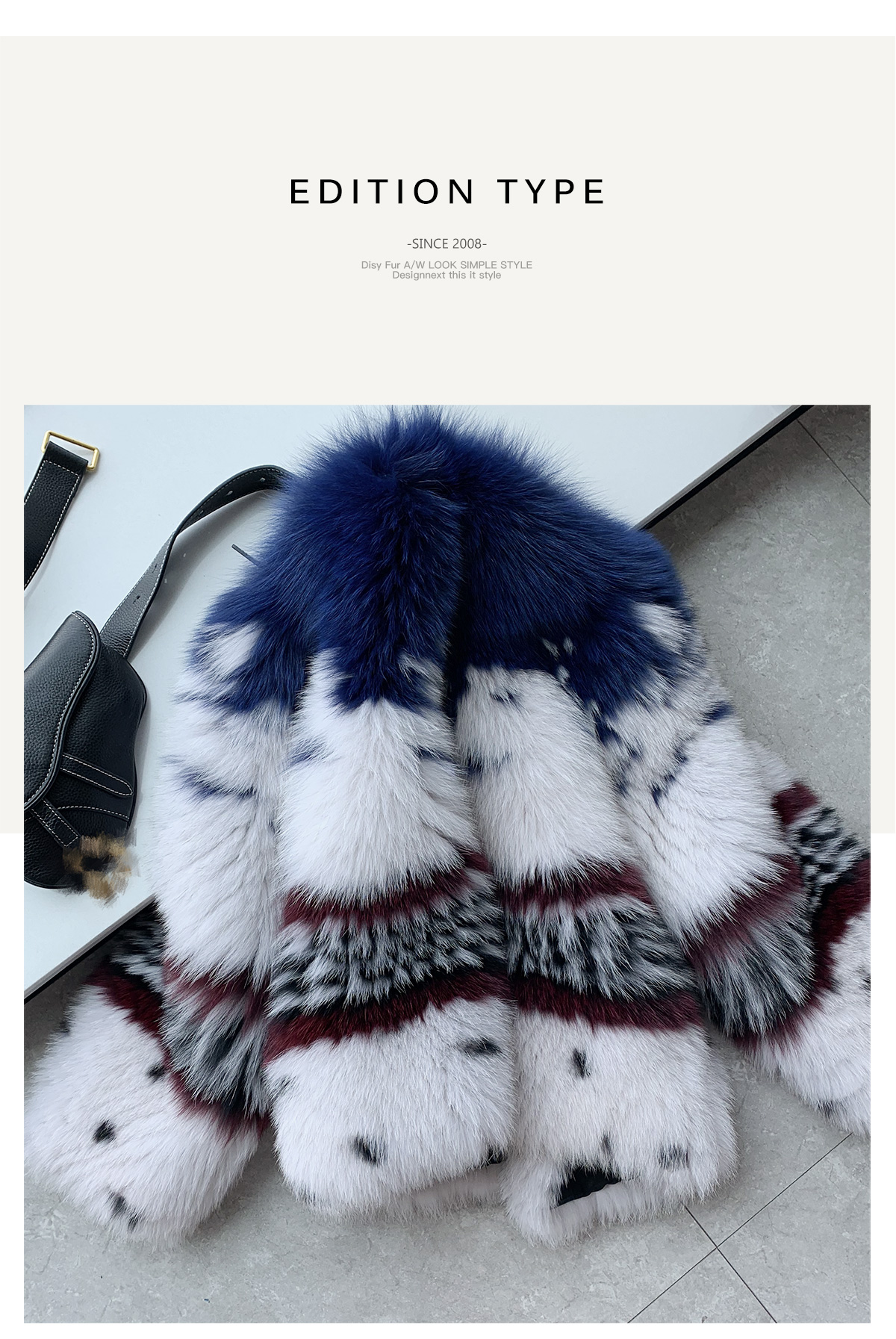 HG7370 Cappotto in vera pelliccia di volpe invernale da donna con maniche lunghe personalizzate, soffice pelliccia per donna