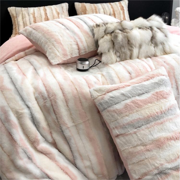 HY5167 FAUX FUR BED COVER BLANKET