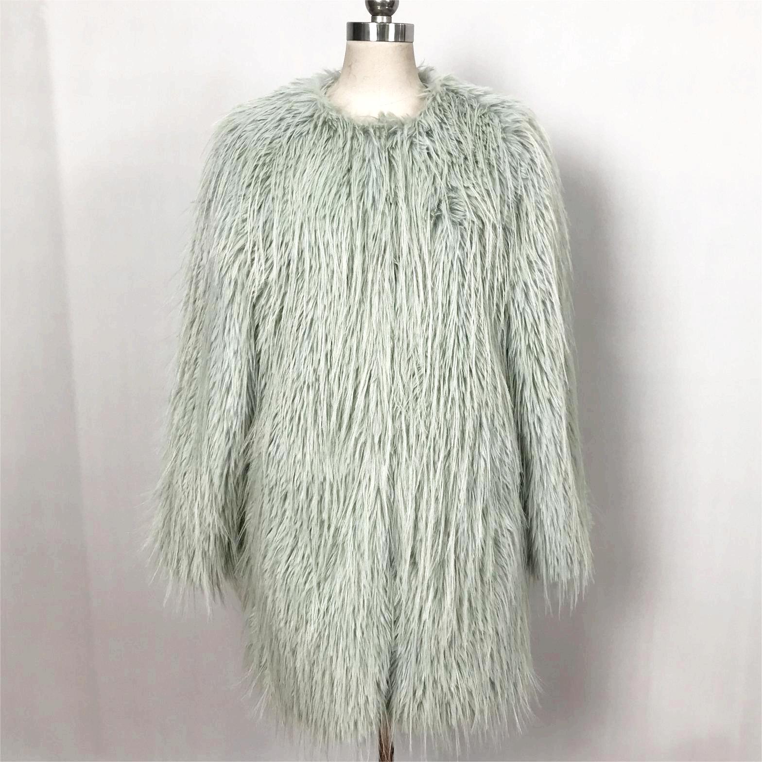 Женски симпатичен моден Кадифен женско меки палто од вештачко крзно