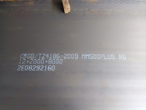 NM500 slit-/slitþolin stálplata
