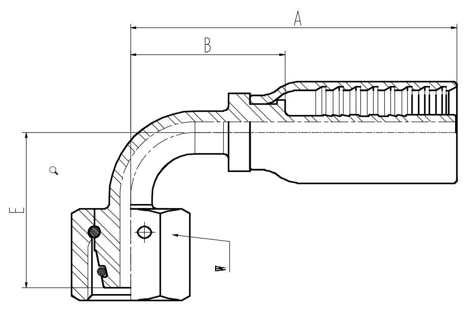 Важке універсальне сидіння FDINHX90-Din зігнута на 90° трубка, поворотна втулка
