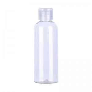 Klare PET-Flasche mit 30 ml, 50 ml, 100 ml, 150 ml aus Kunststoff mit Flip-Top-Verschluss