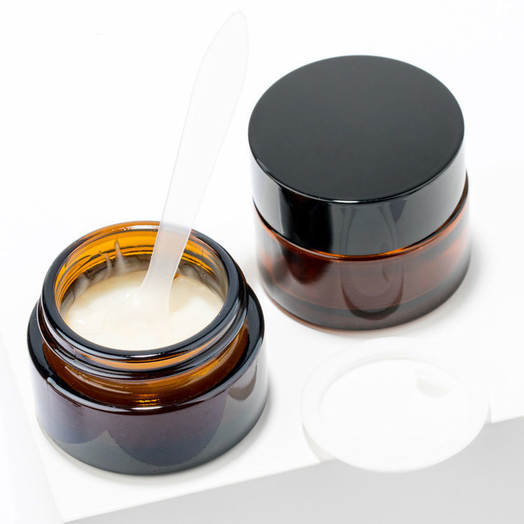 80ml 100ml 150ml PET ទទេ amber face cream hair container for cosmetic