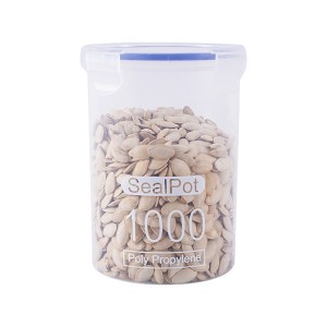 600ml 800ml 1000ml big capacity plastic food sealed container for kitchen
