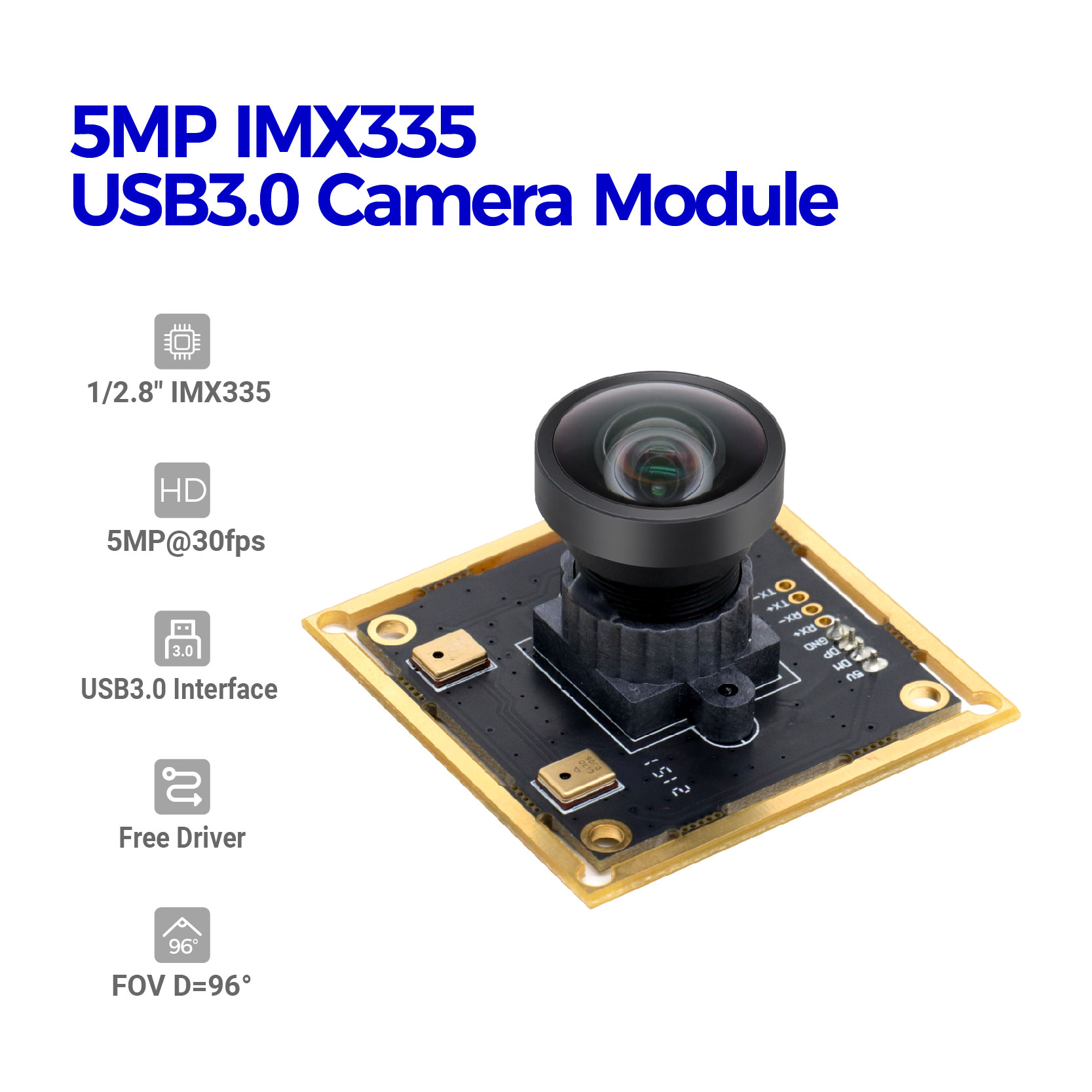 5MP IMX335 USB3.0 Fotila Modulo