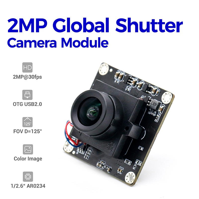 2MP AR0234 Global Shutter Koloretako Kamera Modulua Irudi aipagarria
