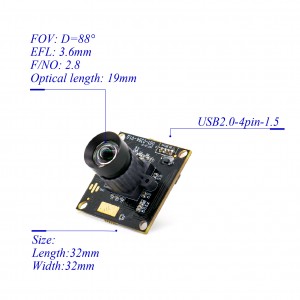 1080P AI aurpegia ezagutzeko kamera modulua
