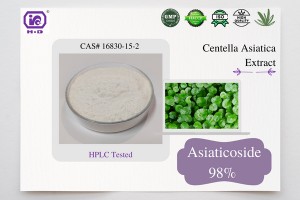 Hydrocotyle asiatica ekstrakto asiaticoside 80% kosmetikaj krudaĵoj