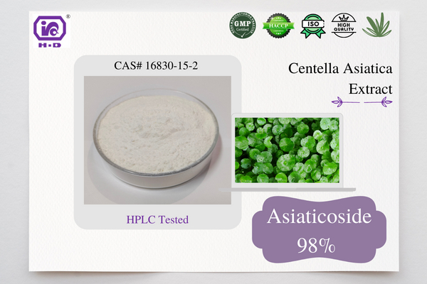 Hydrocotyle asiatica extract asiaticoside 80% cosmetic raw khoom Featured duab