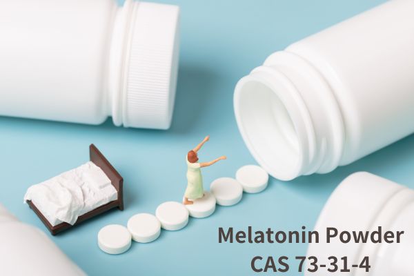 Aukščiausios kokybės miego pagalba Melatoninas Melatonino milteliai CAS 73-31-4