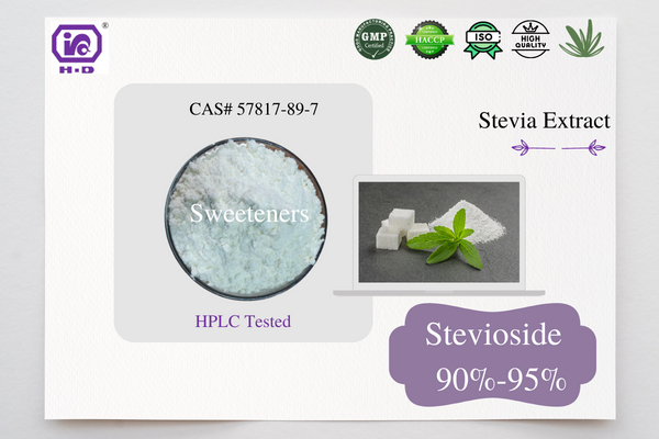 Иловаҳои табиии ғизои ширинкунандаҳои дараҷаи Стевия баргҳои истихроҷ CAS 57817-89-7 Stevioside