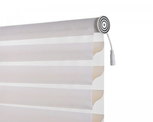 Luxury Fabric Shades Shutters Double Curtain Sheer Shades Electric or Motorized blinds Window Curtain for Home Office
