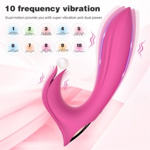 Двоголовий вібратор Domlust для язика та присмоктування: секс-машина для найвищого задоволення [DL-WV-037]